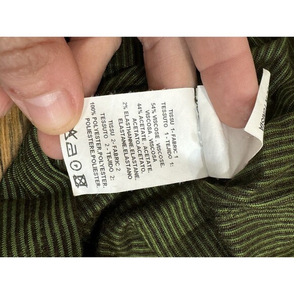 Aventures des Toiles Cotton  Long Sleeve Style Abstract Green Boho US SIZE 6 - Picture 8 of 10